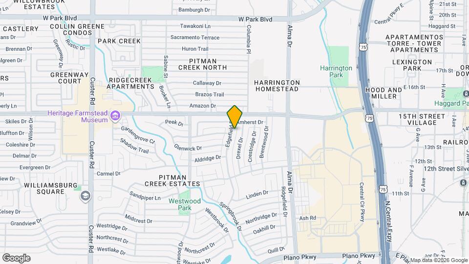 1316 Edgefield Dr Map and Location Details