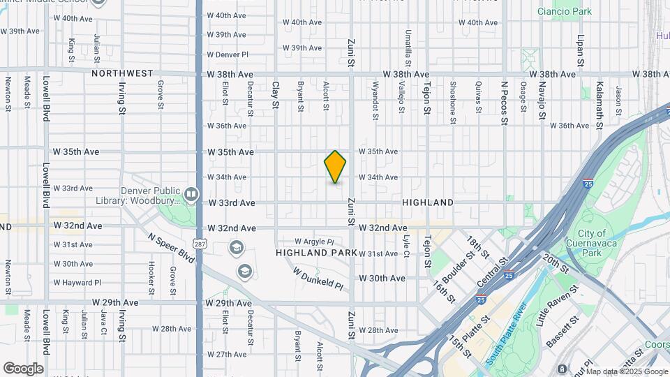 3332 1/2 Alcott St Map and Location Details