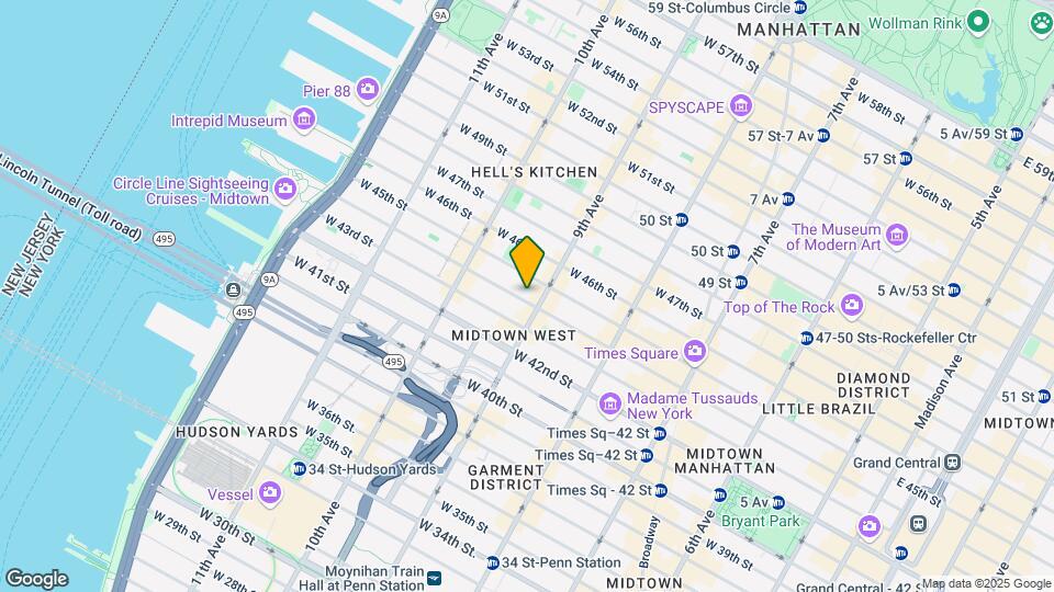 405-407 W 44th St Map and Location Details