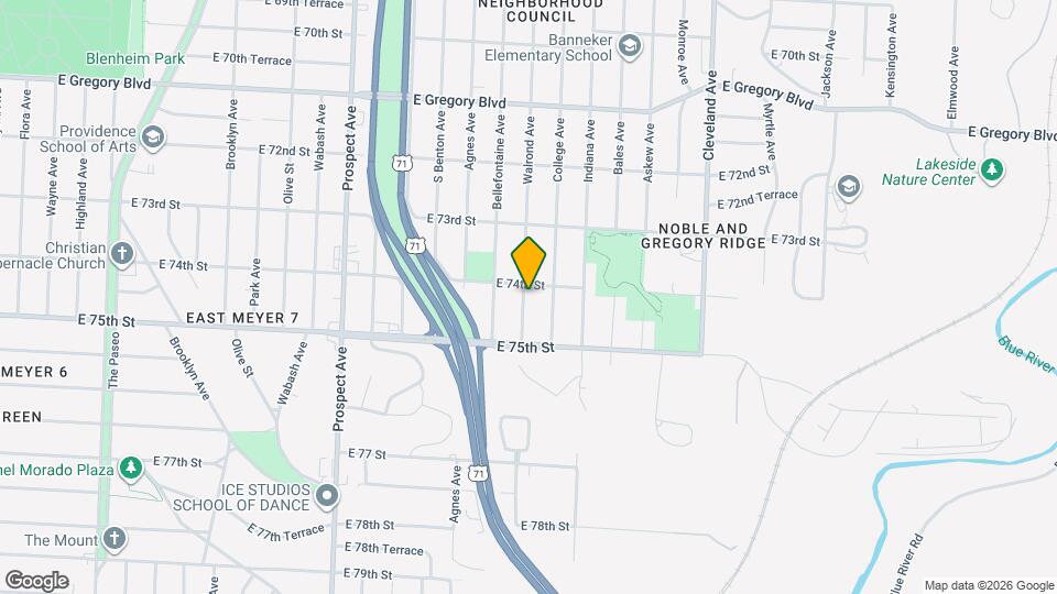 7409 Walrond Ave Map and Location Details