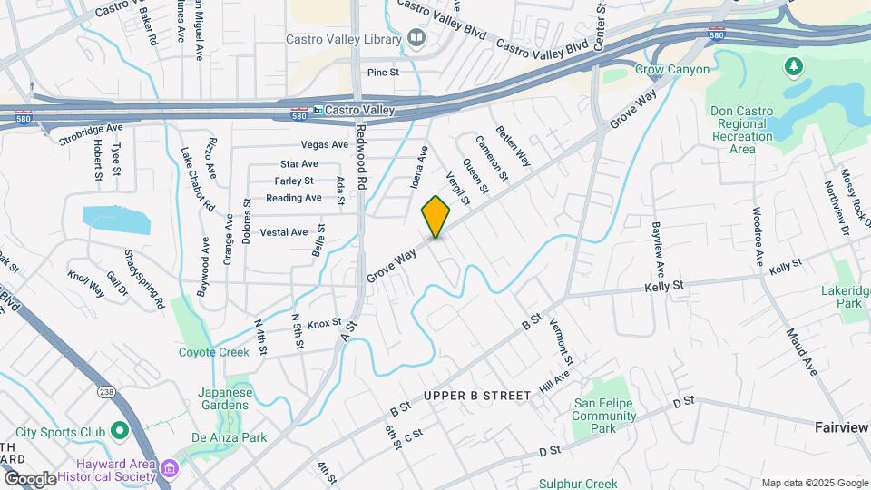 2525 Grove Way Mapa y Detalles de la Ubicación