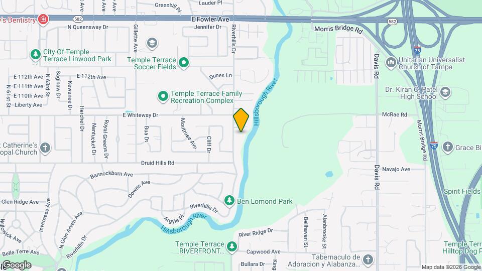 1601 Riverhills Dr Map and Location Details