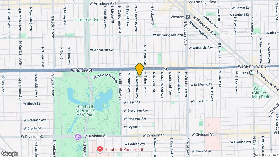 1523 N Washtenaw Ave-Unit -1 Mapa y Detalles de la Ubicación