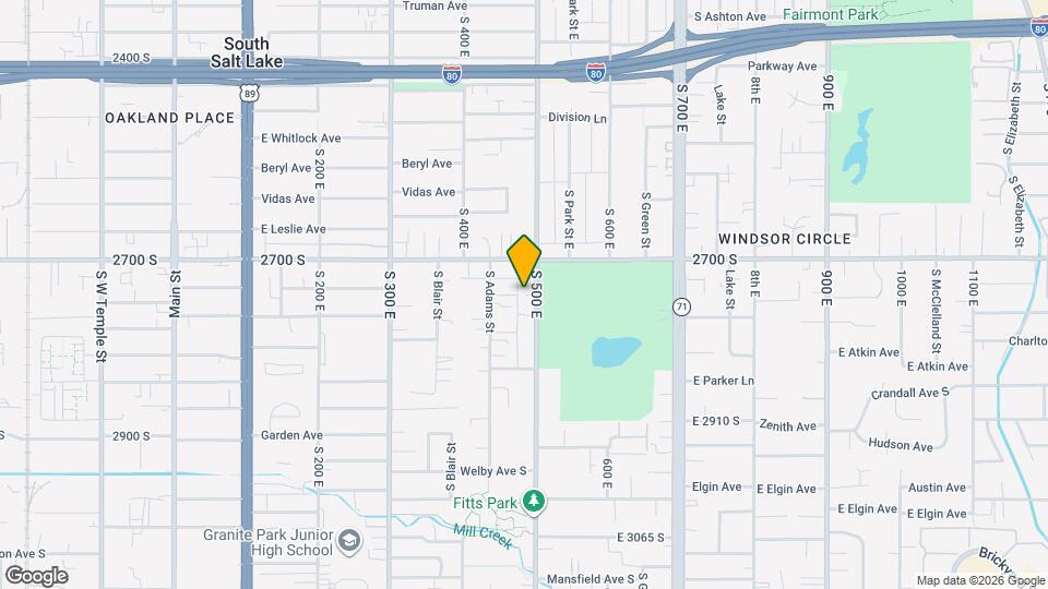 2740 S 500 E Map and Location Details