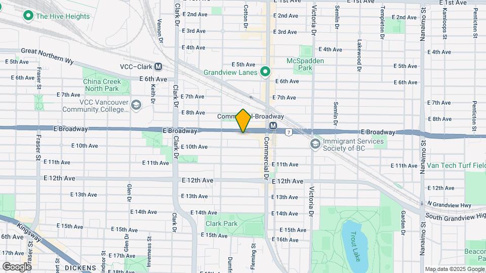 1590 Broadway E Map and Location Details