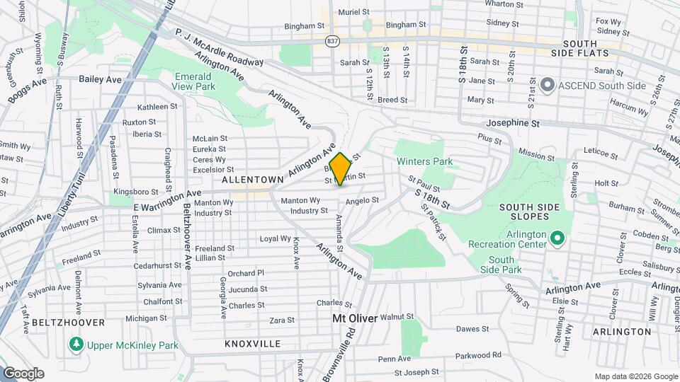 1002 E Warrington Ave Map and Location Details