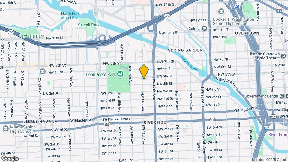 421 NW 13th Ave Map and Location Details