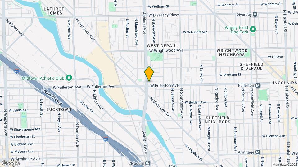 1552 W Fullerton Ave Map and Location Details