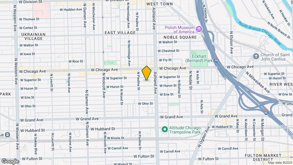 1634 W Huron St Map and Location Details