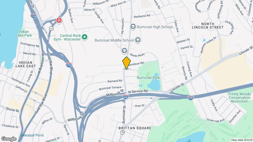 105 Burncoat St, Unit 3+ bedroom apartament Map and Location Details