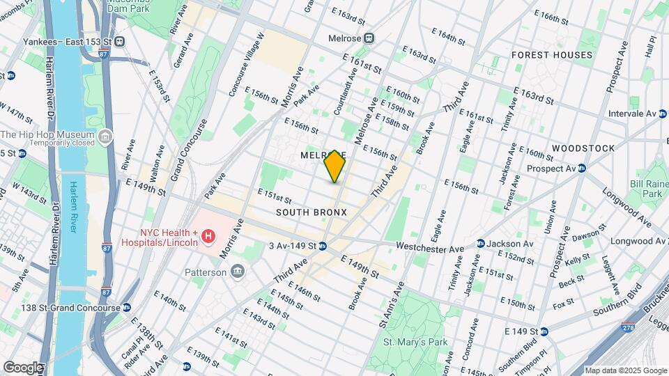 390 E 153rd St Mapa y Detalles de la Ubicación
