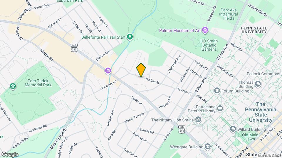 868 N Allen St Map and Location Details