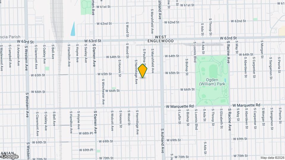 6522 S Paulina St Map and Location Details