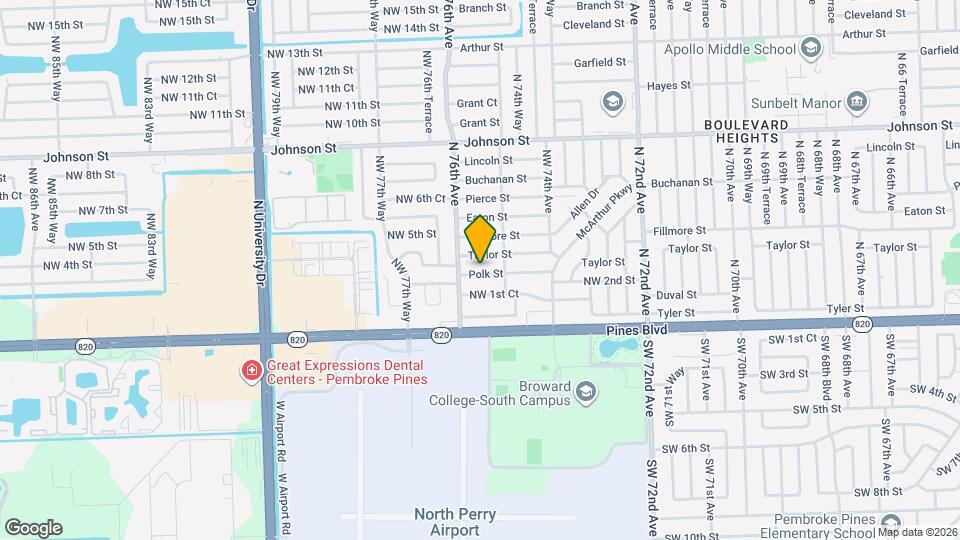 7551 Polk St Map and Location Details