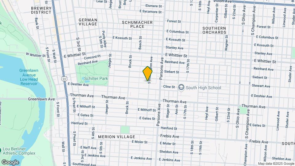 1091 S Washington Ave Map and Location Details