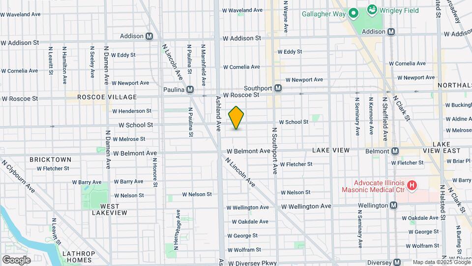 1520 W Melrose St, Unit 1F Map and Location Details