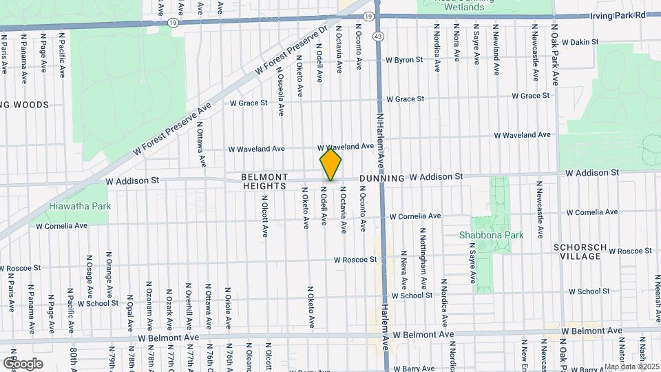 7319 W Addison St Map and Location Details