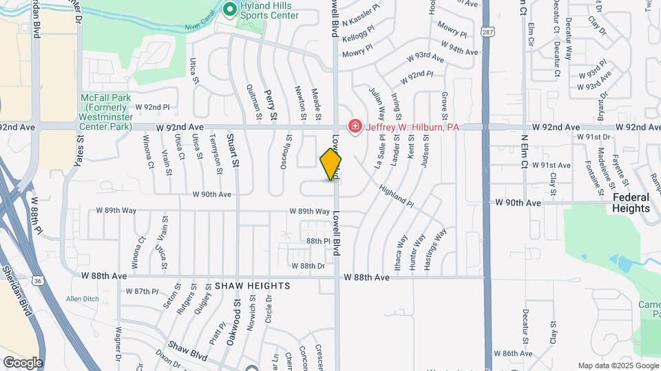 3604 W 90th Pl Map and Location Details