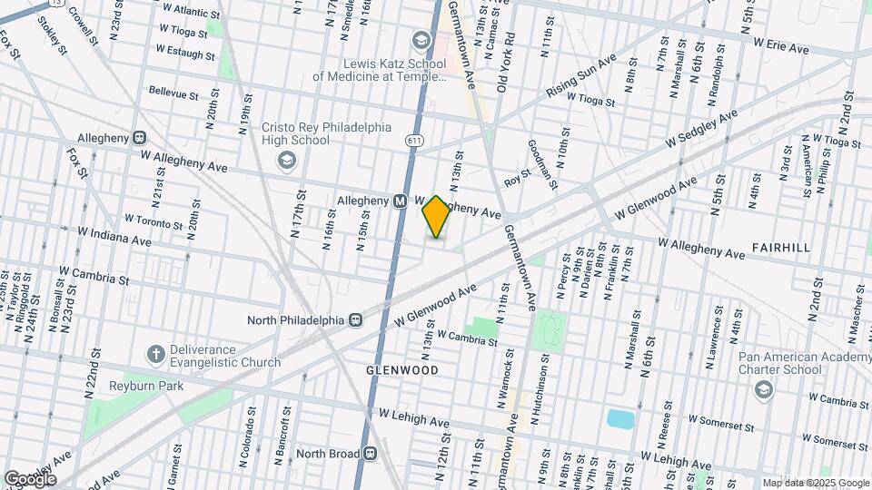 1309 W Clearfield St Map and Location Details