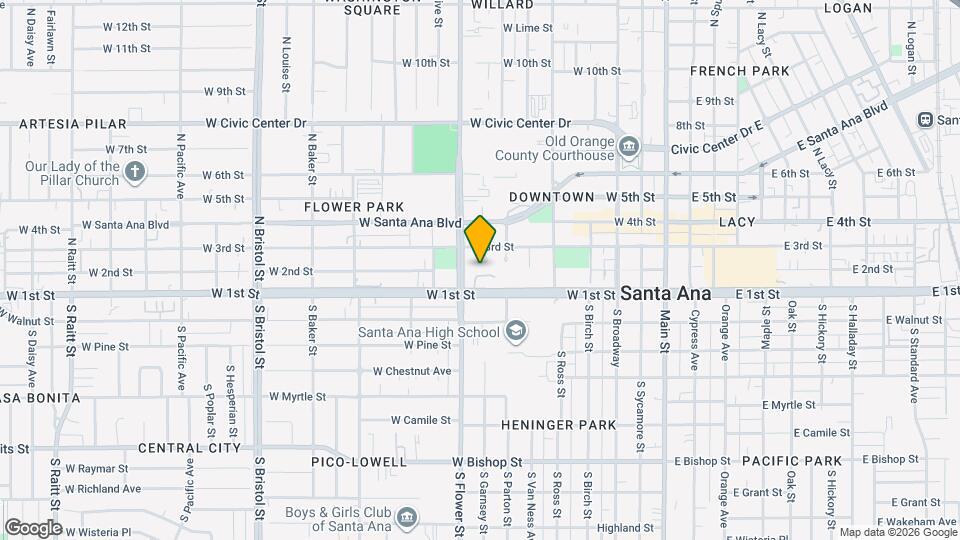 700 W 3rd St, Unit A101 Map and Location Details