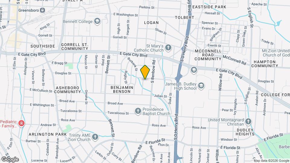 1105 Logan St Map and Location Details