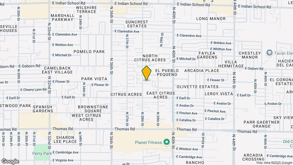 3820 E Monterey Wy Map and Location Details