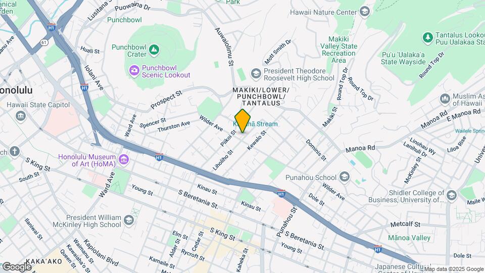 1610 Liholiho St Mapa y Detalles de la Ubicación