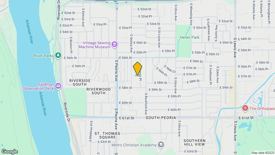 5736 S Quincy Pl Map and Location Details