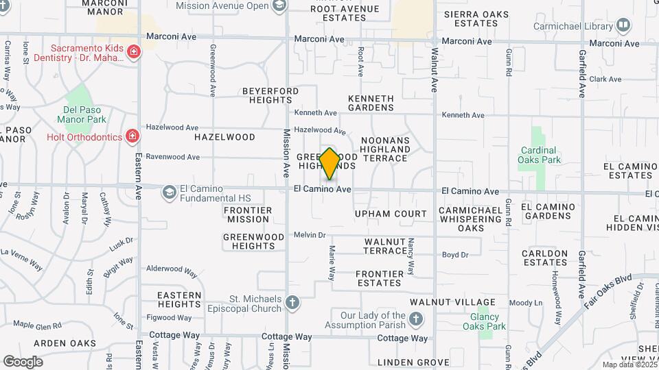 4807 El Camino Ave, Unit Apt C Mapa y Detalles de la Ubicación