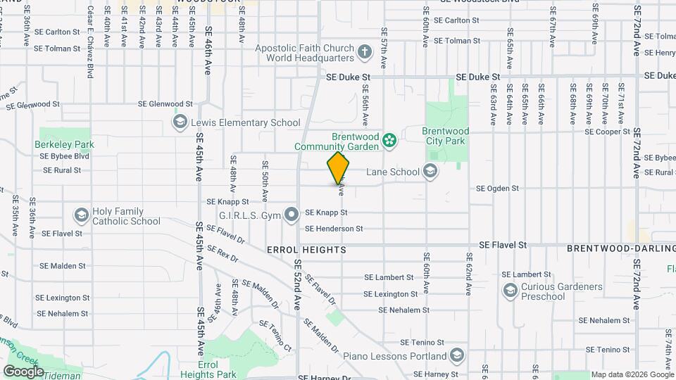 5354 SE Ogden St Map and Location Details