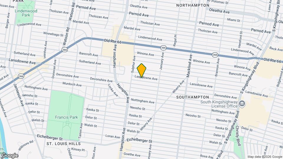 5716 Lansdowne Ave Map and Location Details