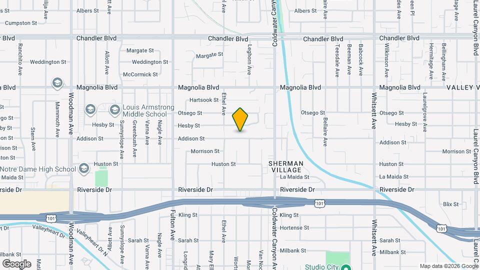 13025 Addison St Map and Location Details