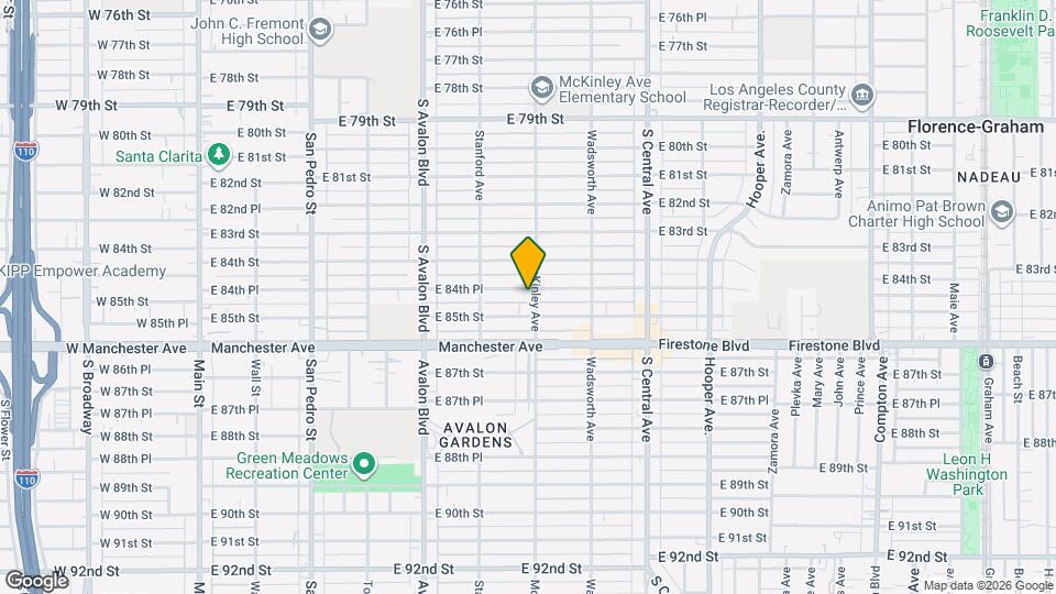 754 E 84th Pl Mapa y Detalles de la Ubicación