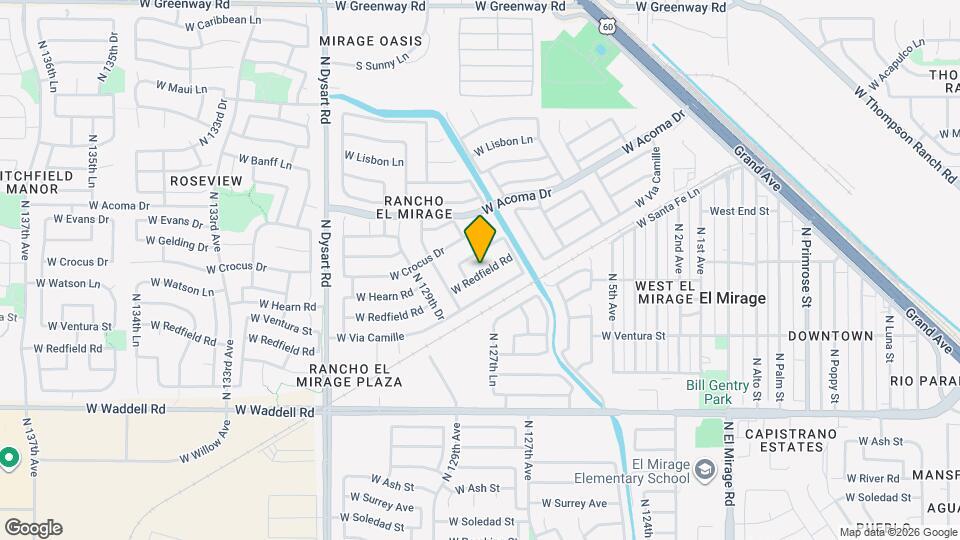 12738 W Redfield Rd Map and Location Details