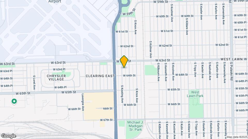 6333 S Keating Ave Mapa y Detalles de la Ubicación