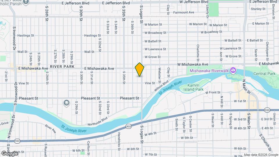 933 S Logan St Mapa y Detalles de la Ubicación