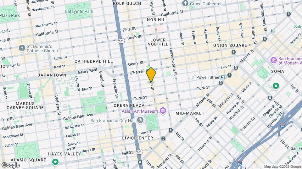 625 Larkin St Mapa y Detalles de la Ubicación