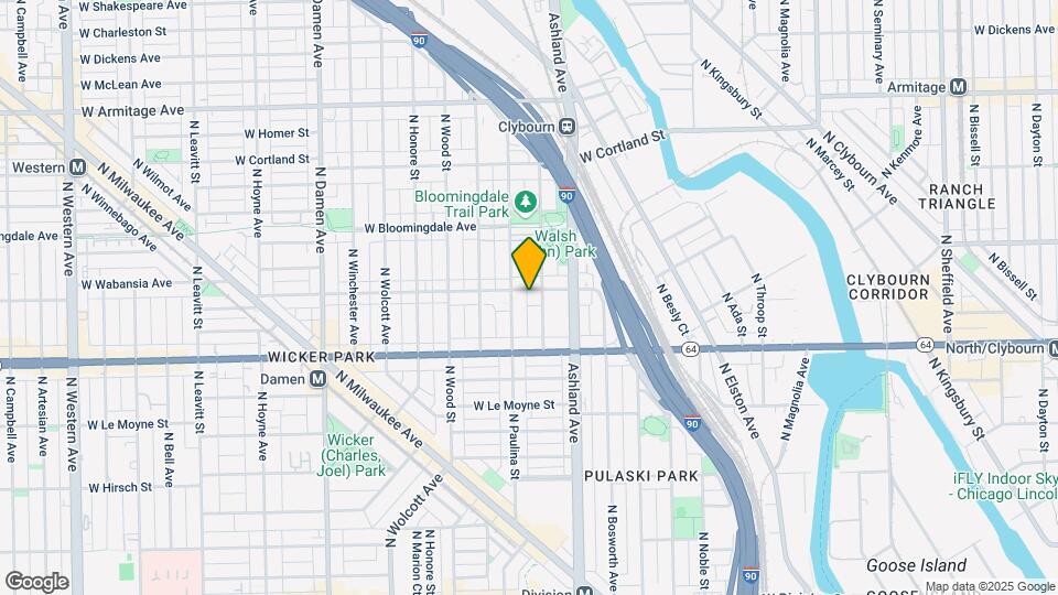 1645 W Wabansia Ave Mapa y Detalles de la Ubicación