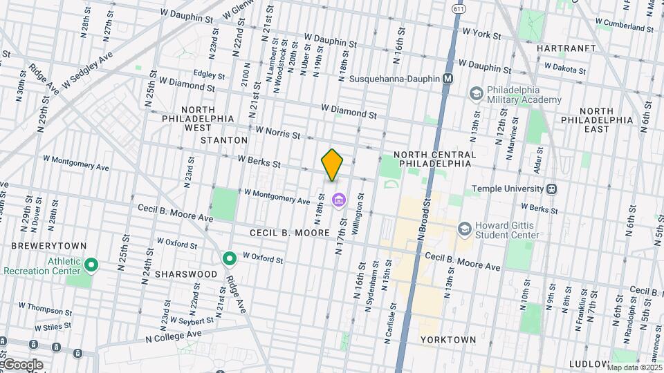 1826 N Bouvier St, Unit 3 Map and Location Details