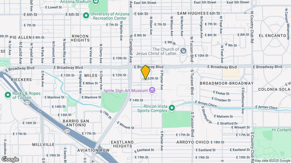 Downtown RV Park Map and Location Details