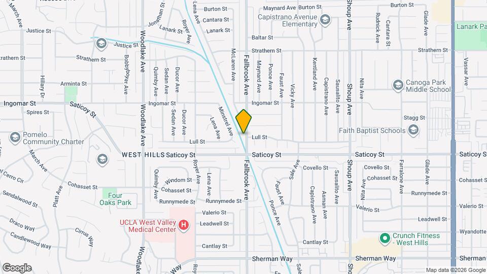 7635 Fallbrook Ave Map and Location Details