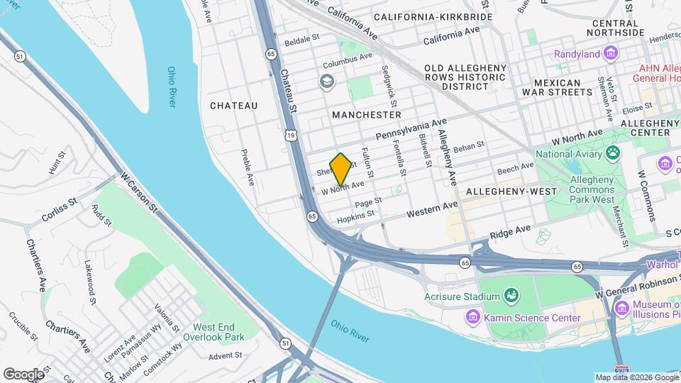 1411 W North Ave Map and Location Details