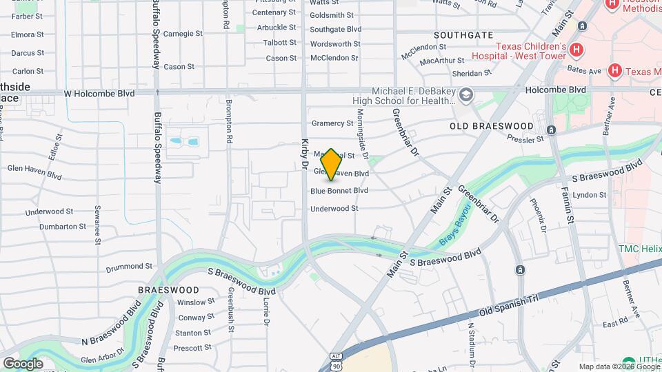 2506 Blue Bonnet Blvd Map and Location Details