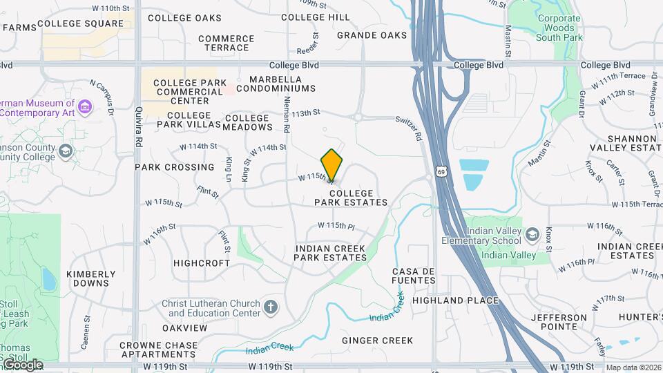 10805 W 115th St Map and Location Details