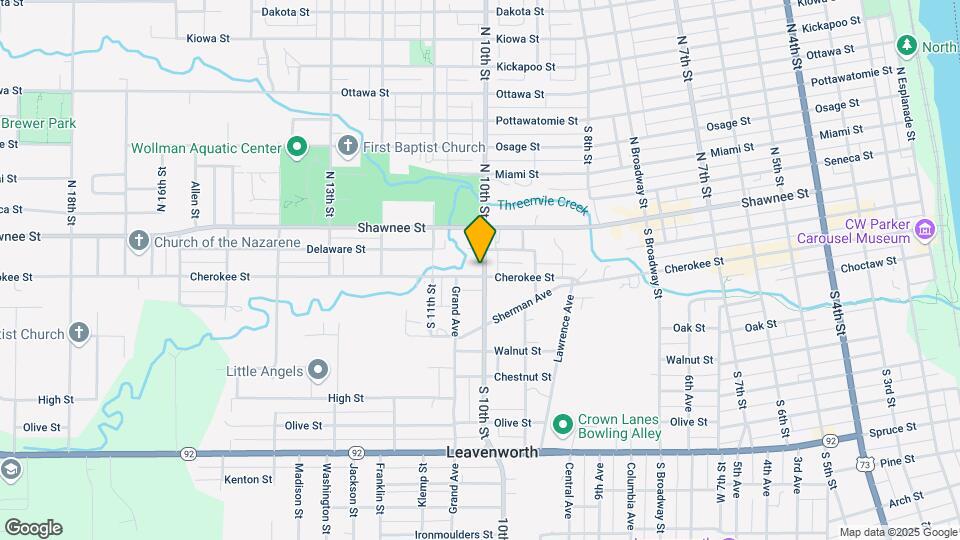 1002 Cherokee St Map and Location Details
