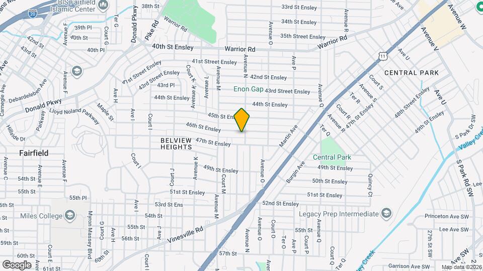 1345 46th St Ensley Map and Location Details