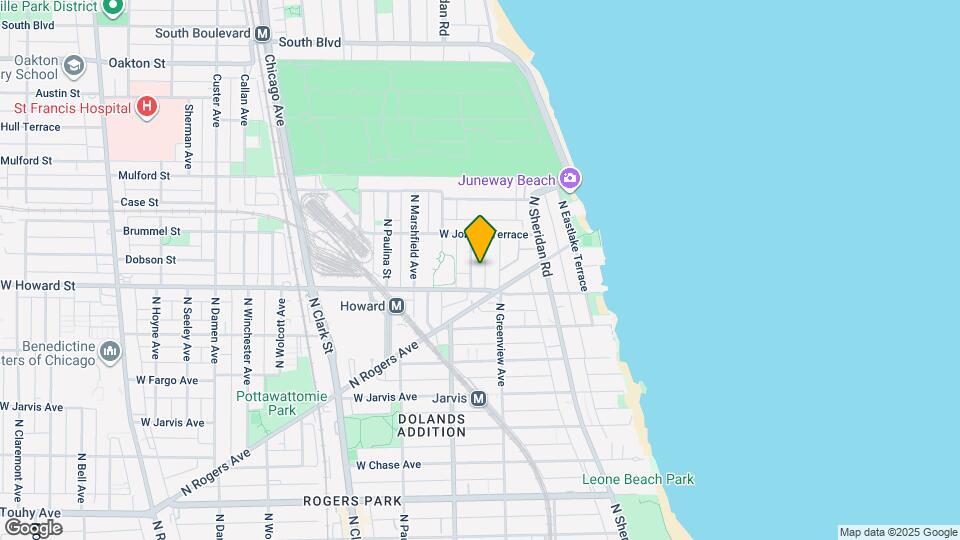 7619 N Bosworth Ave, Unit 1.5 Map and Location Details