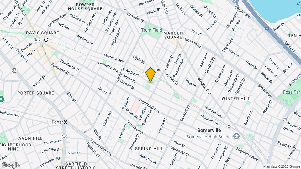 93 Alpine St, Unit 1st Floor Map and Location Details