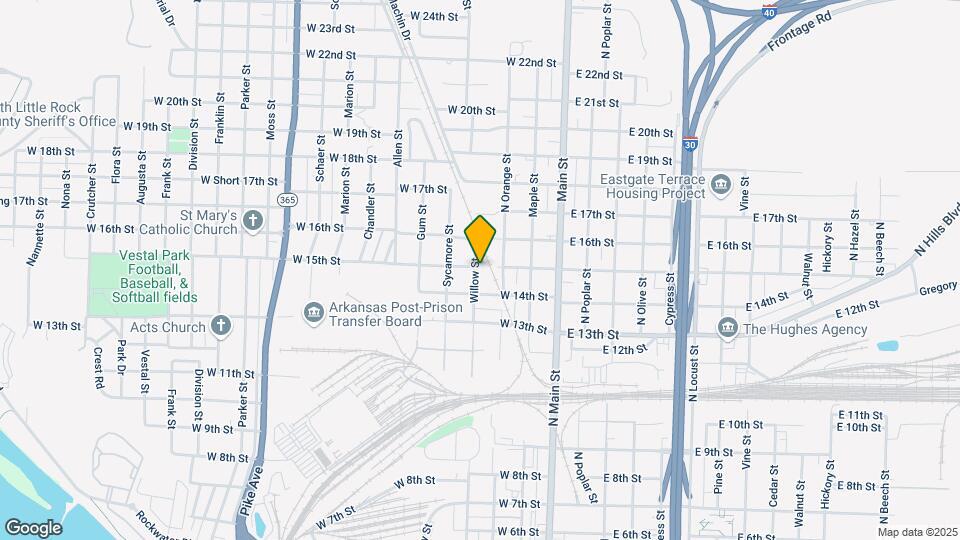 1416 Willow St Map and Location Details