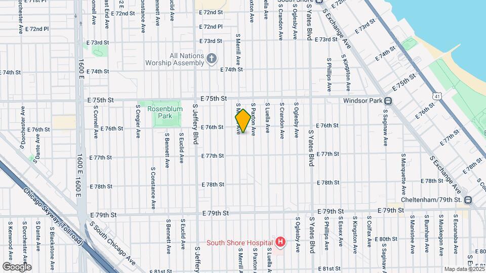 7619 S Merrill Ave Map and Location Details